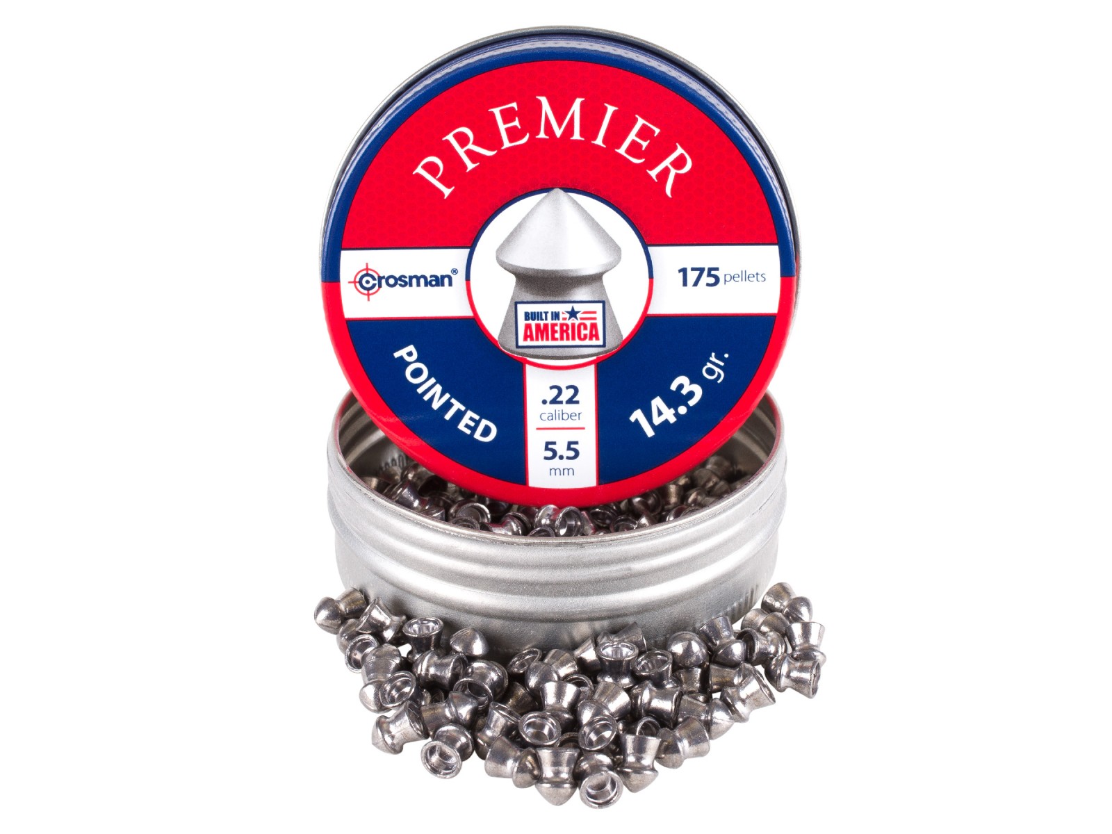 5.5 mm 14.3 gr x 100 sample pack Crossman premier piranha airifle pellets .22 