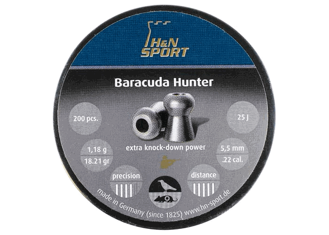 Baracuda 18 Pellets 5.52mm .22 Tin of 200 by H&N NEW 